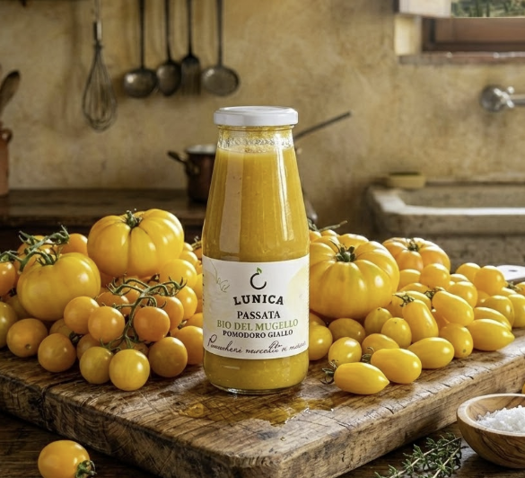 Organic yellow tomato sauce from Mugello