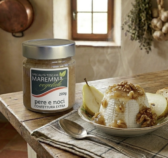 Pear and Walnut Jam Maremma Vegetale - PASSIONE TOSCANA