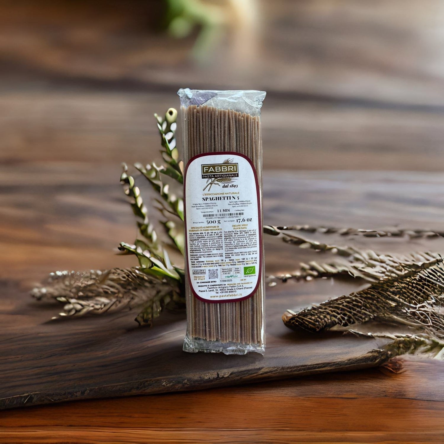 Spelt Spaghetti BIO Pasta Fabbri - PASSIONE TOSCANA