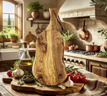 Natural Olive Wood Cutting Board with Handle - PASSIONE TOSCANA
