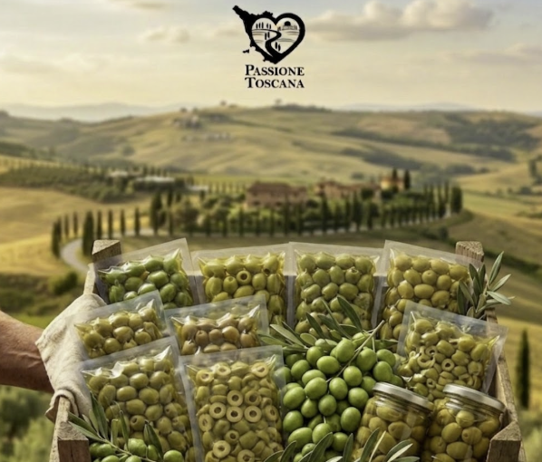 Box of Tuscan Green Olives – Vegetables from Tuscany