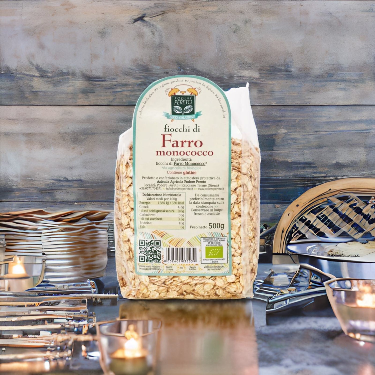 Organic Spelt Flakes Podere Pereto