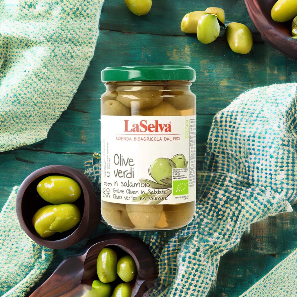 Organic green Olives in Brine La Selva Organic farm - PASSIONE TOSCANA