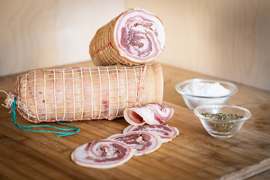 pancetta rolled grigio casentino cured meat