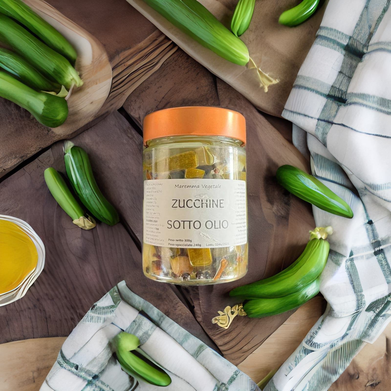 Courgettes In Oil Maremma Vegetale - PASSIONE TOSCANA